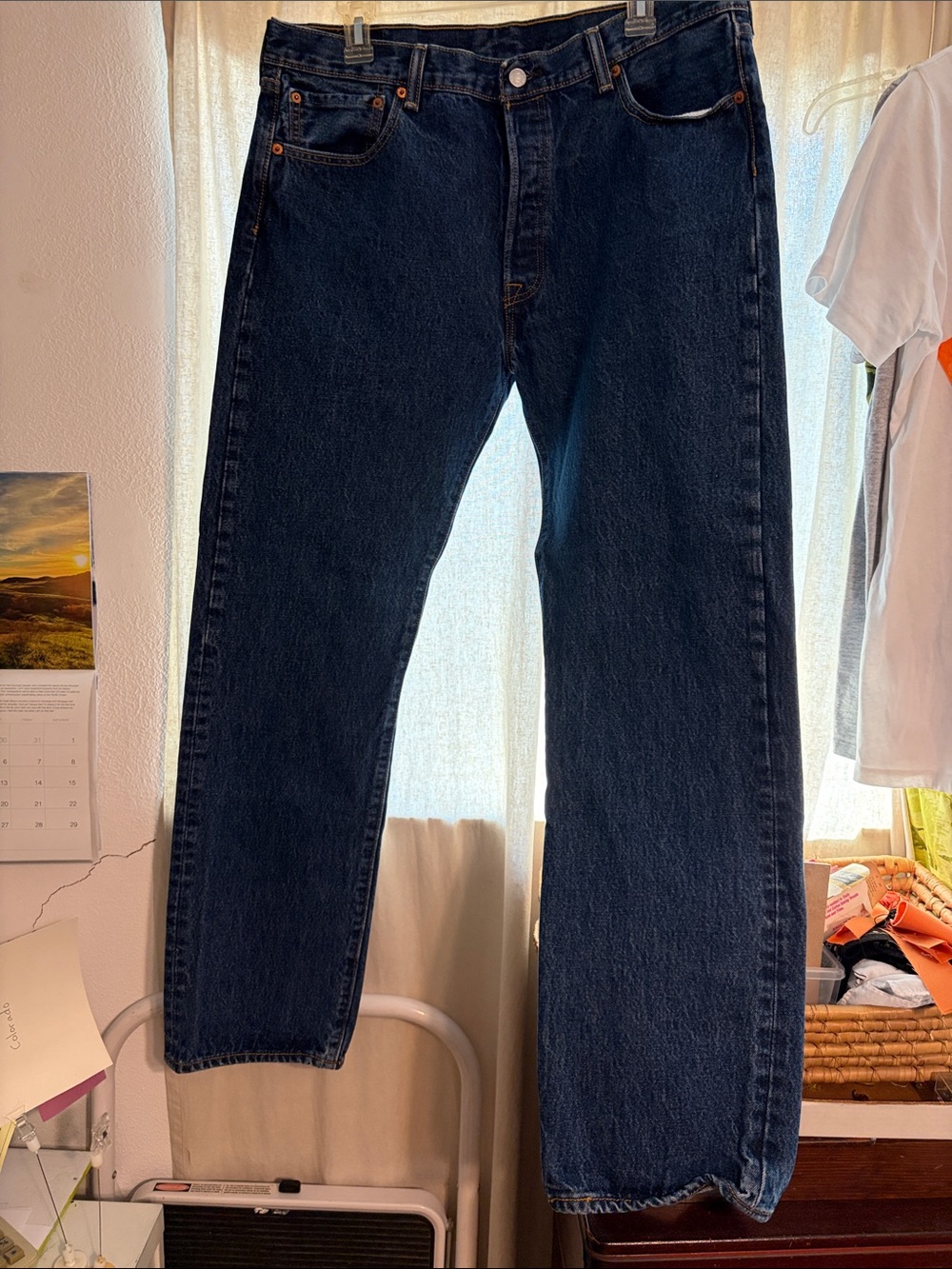 Levi's Straight Leg Dark Blue Jeans